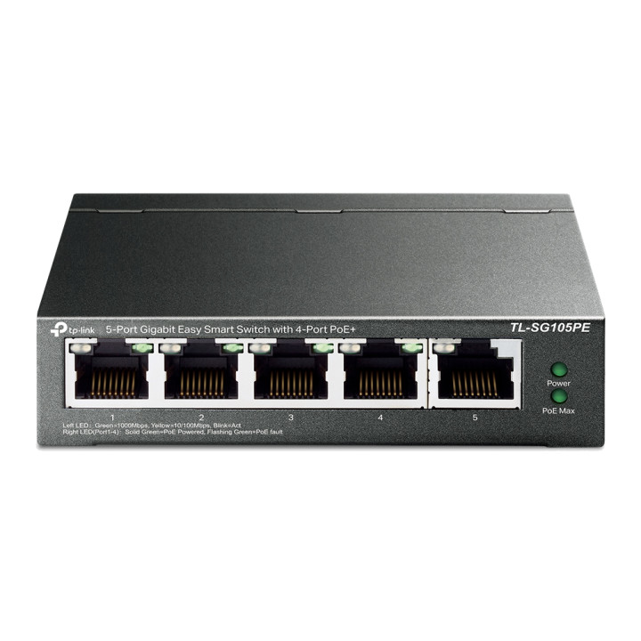 TP-Link TL-SG105PE 5-Port Gigabit Switch 4 PoE+