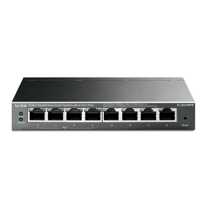 TP-Link TL-SG108PE switch 8 Gigabit ports 4 PoE