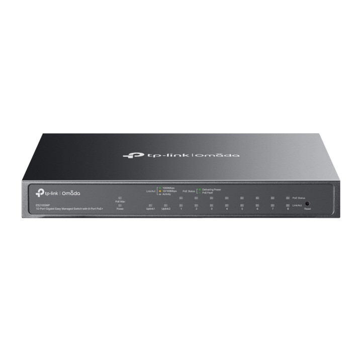 TP-Link Omada ES210GMP switch 10 Gigabit ports 8 PoE+