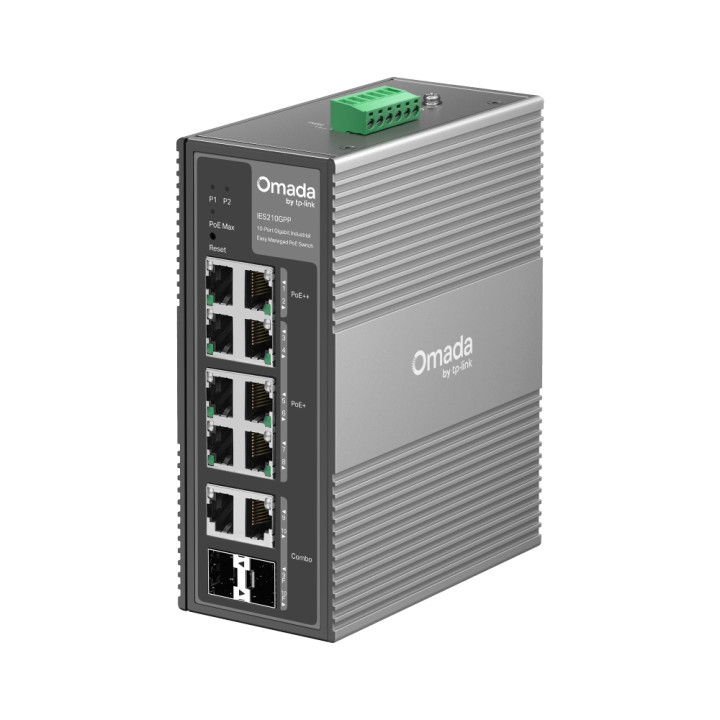 TP-Link Omada IES210GPP industrial PoE++ switch 10 ports