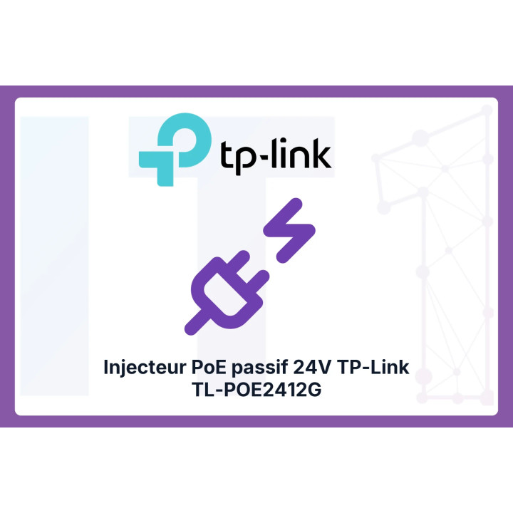 24V passive PoE injector TP-Link TL-POE2412G Gigabit 12 W